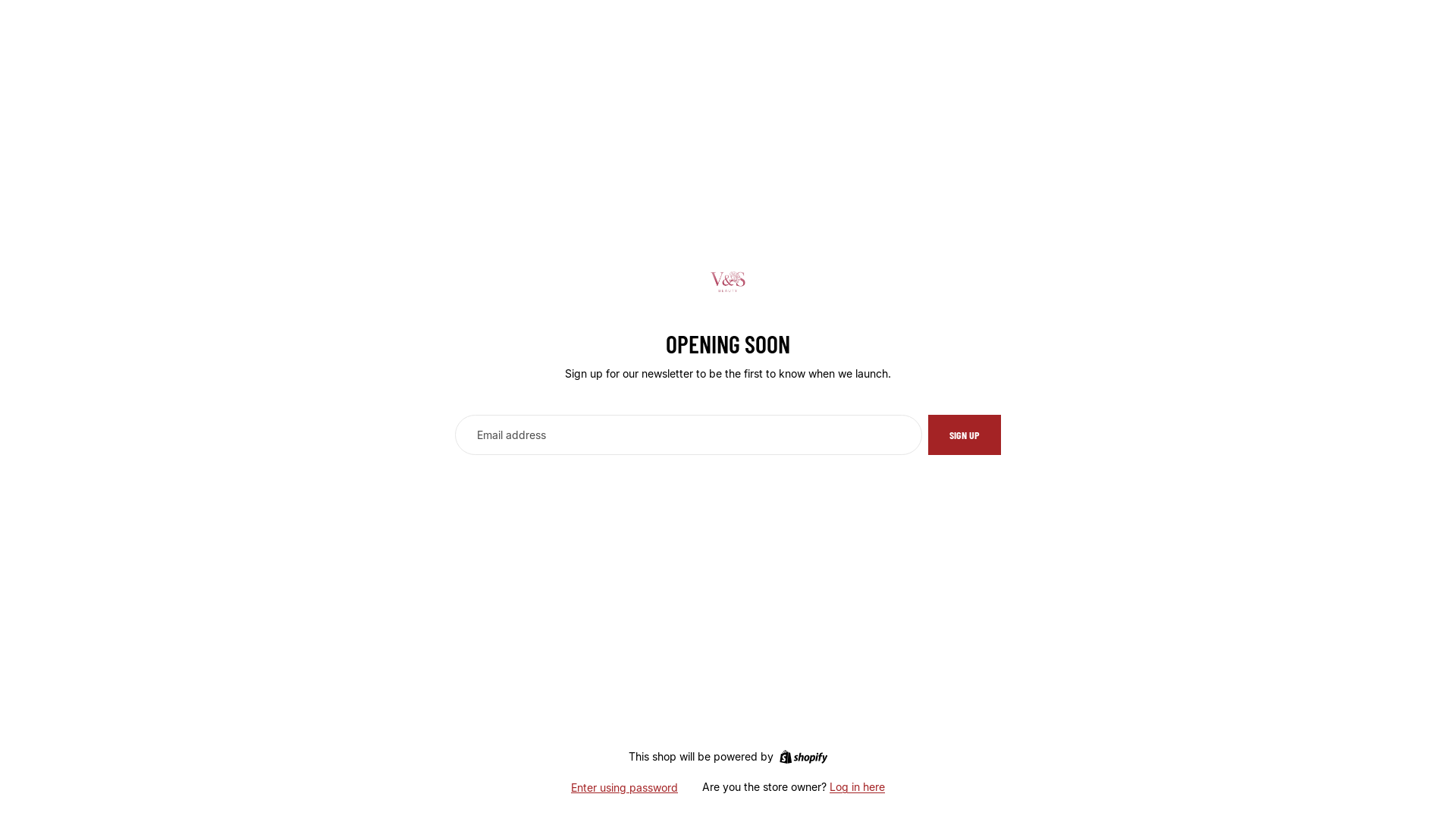 website screenshot of https://vsbeautycare.com/