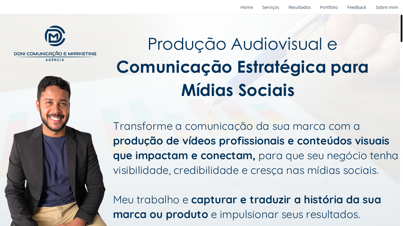 website screenshot of https://donicomunicacao.com/