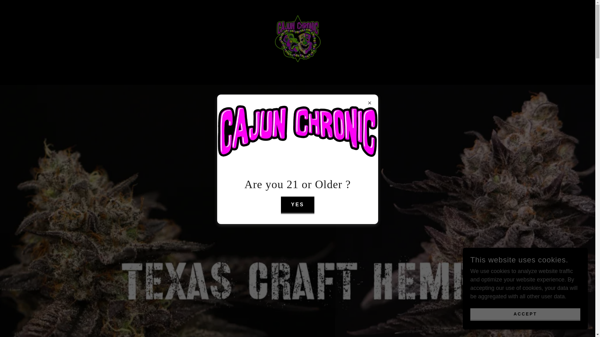 website screenshot of https://thecajunchronic.com/