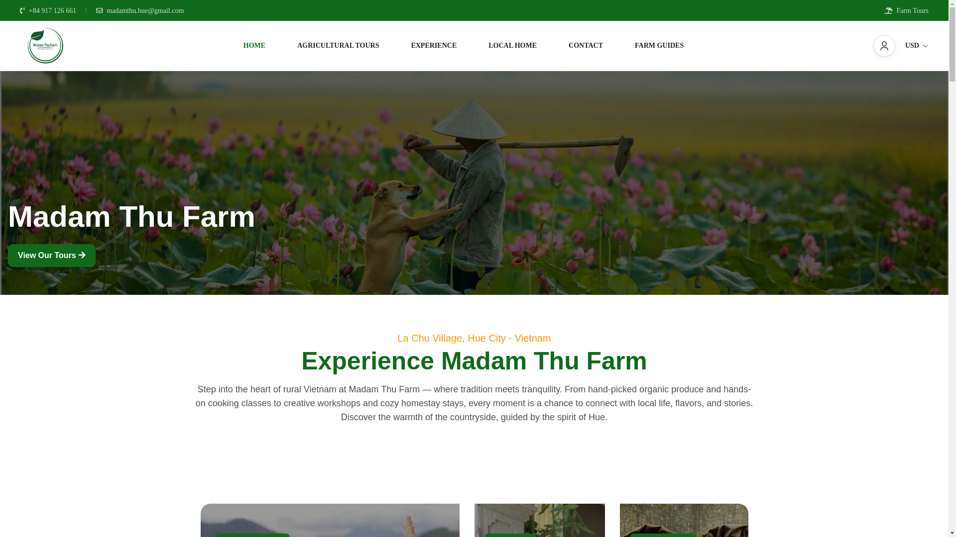 website screenshot of https://madamthufarm.com/