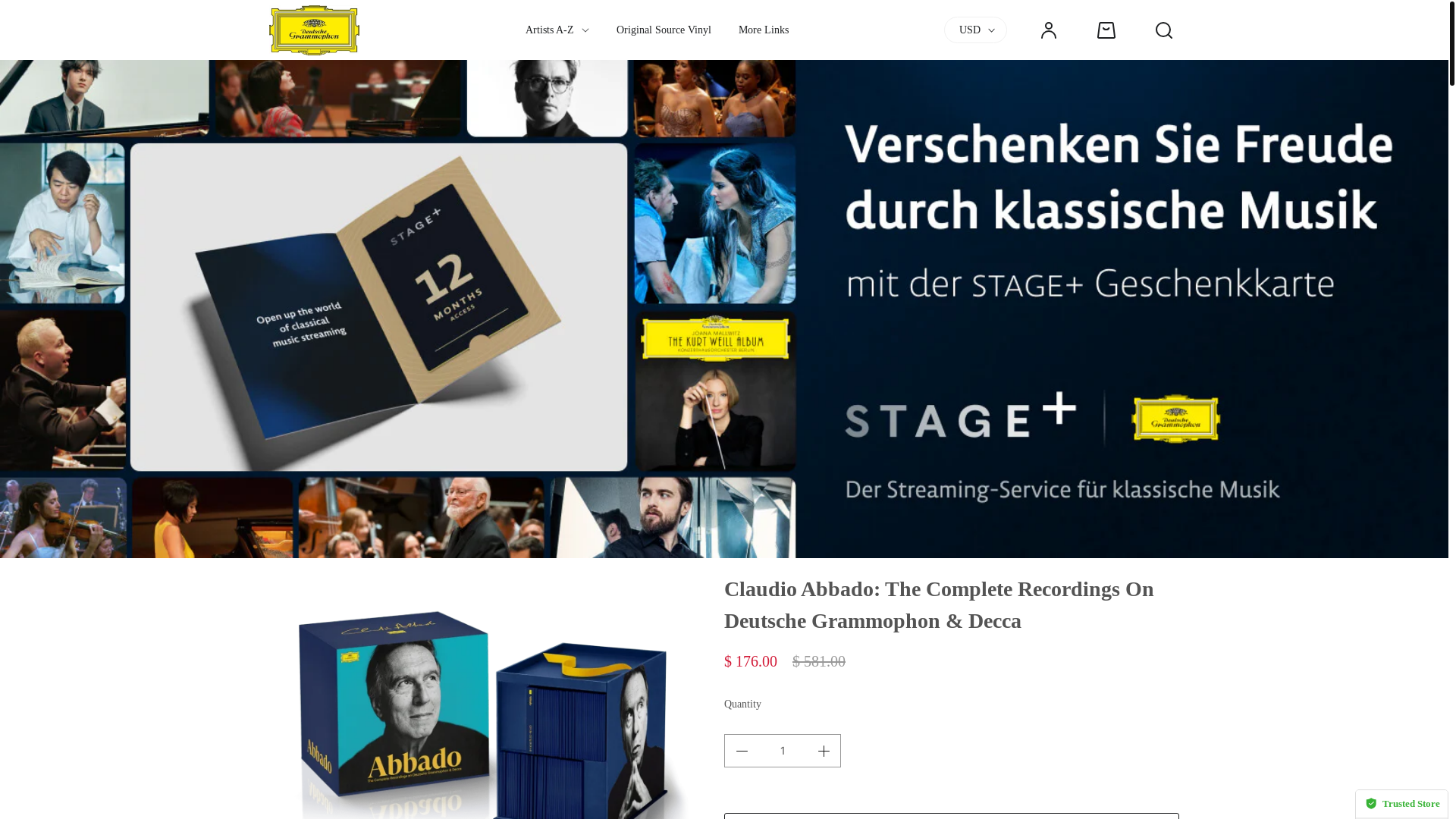 website screenshot of https://deutschegrammophon-usa-outlets.shop/