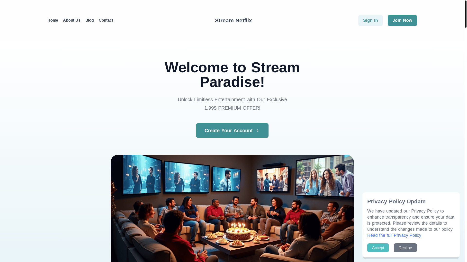 website screenshot of https://netfilx-annual-offer.com/