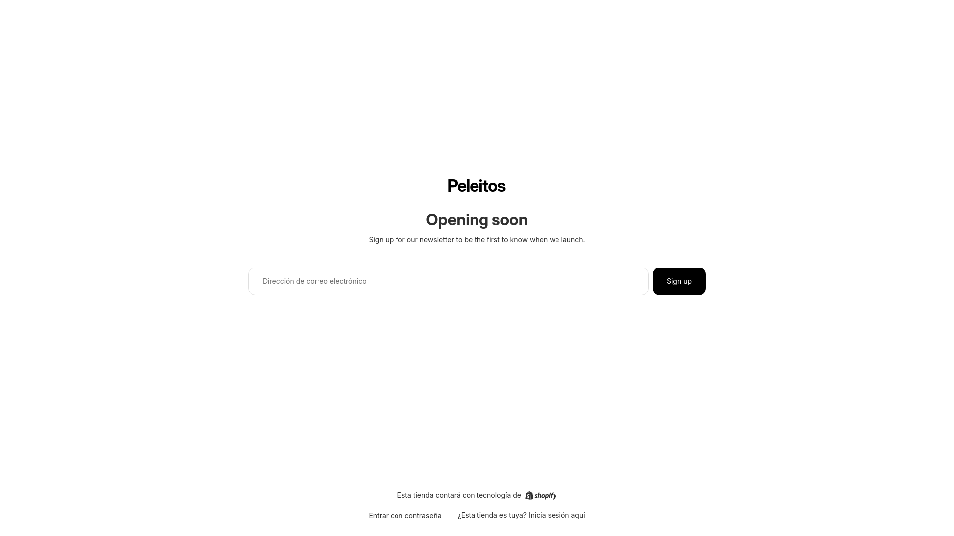 website screenshot of https://peleitoshop.com/