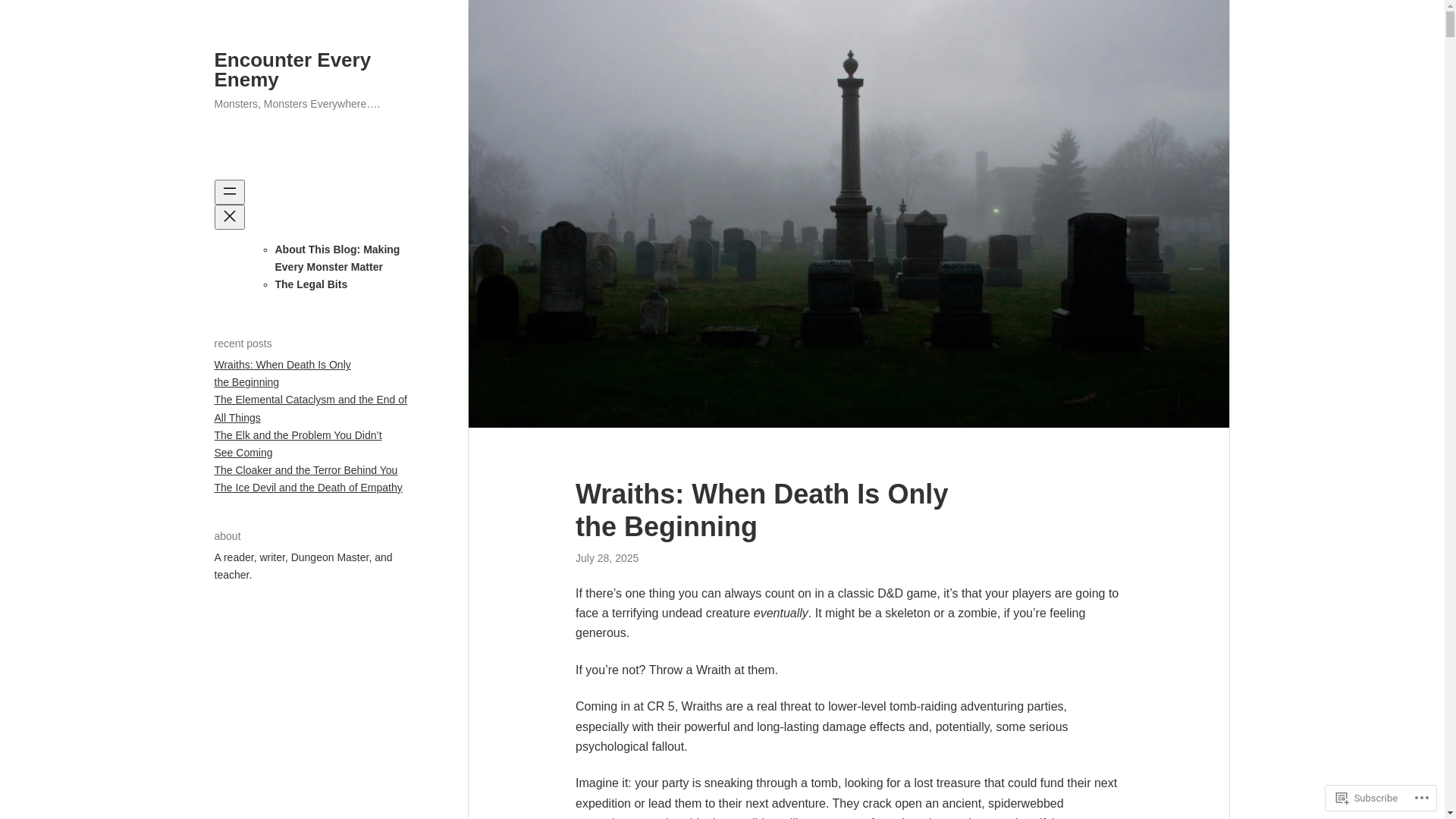 website screenshot of https://encountereveryenemy.com/