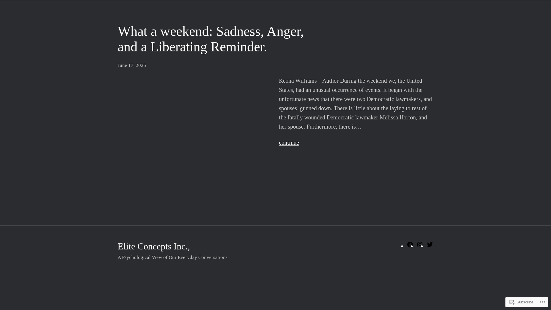 website screenshot of https://eliteconceptsinc.blog/