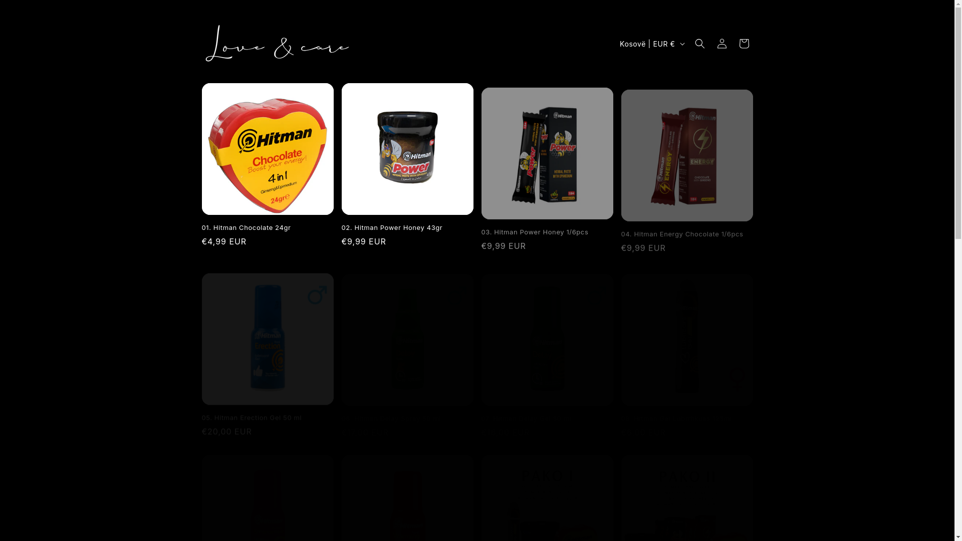 website screenshot of https://loveandcareshop.com/