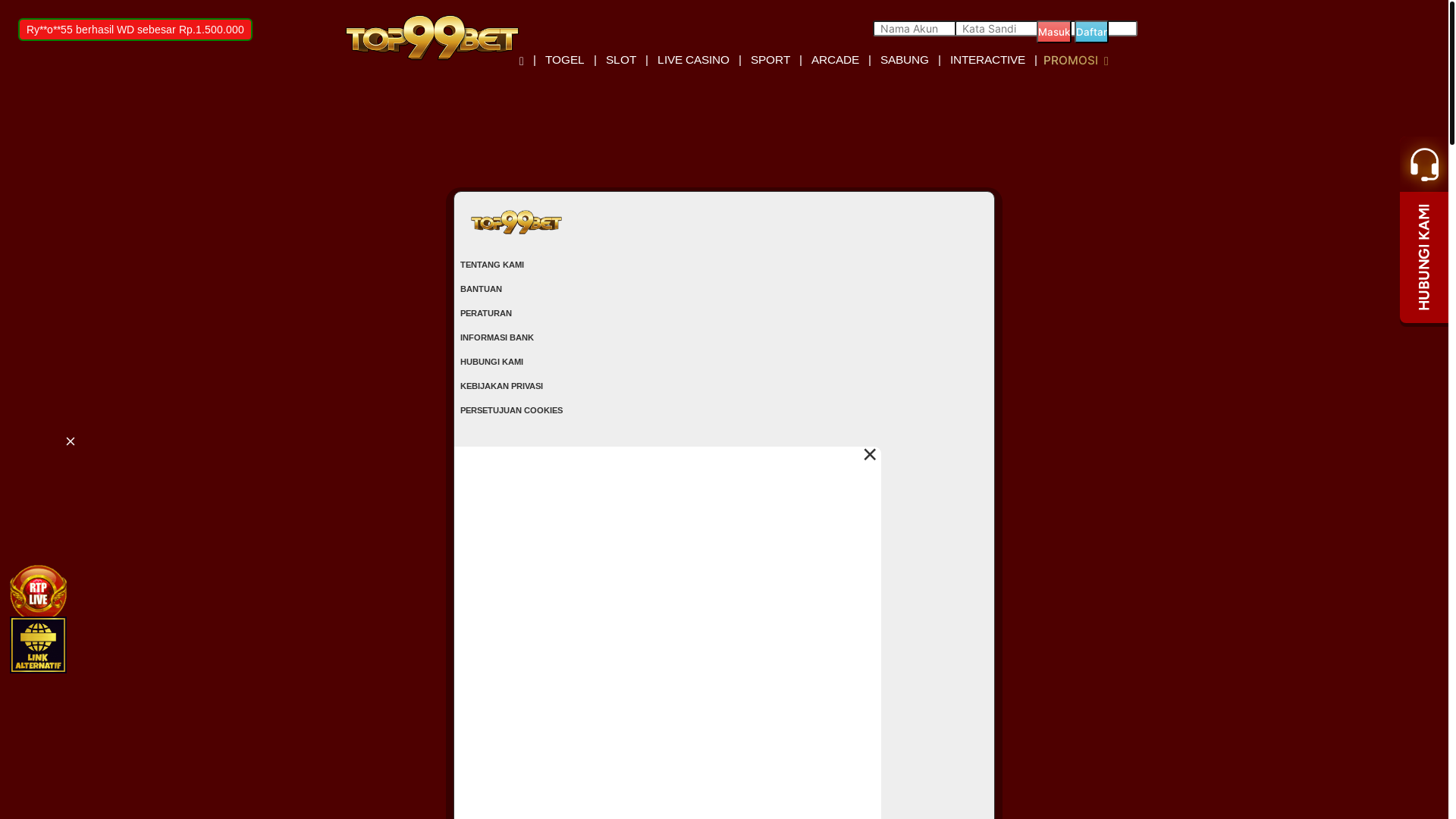 website screenshot of https://top99betone.site/