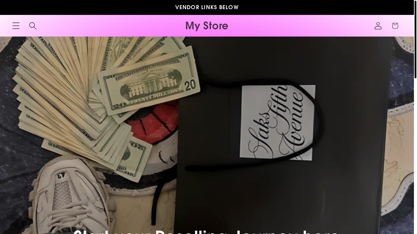 website screenshot of https://chrisresells.shop/