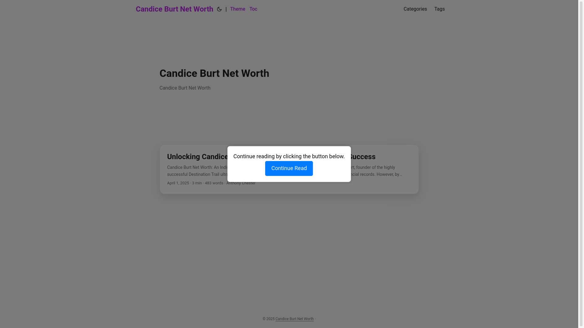 website screenshot of https://candice-burt-net-worth.pages.dev/