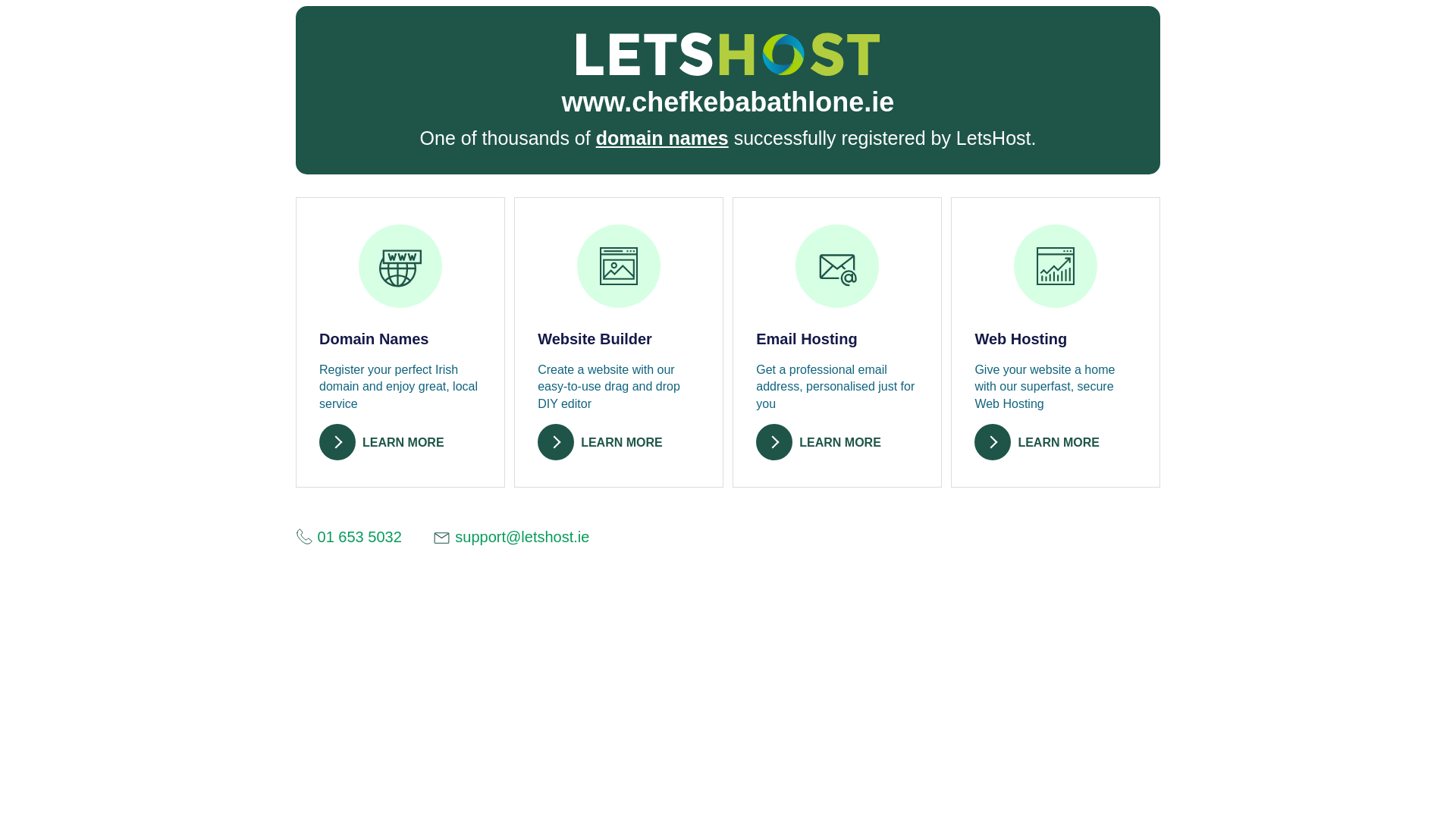 website screenshot of https://chefkebabathlone.ie/