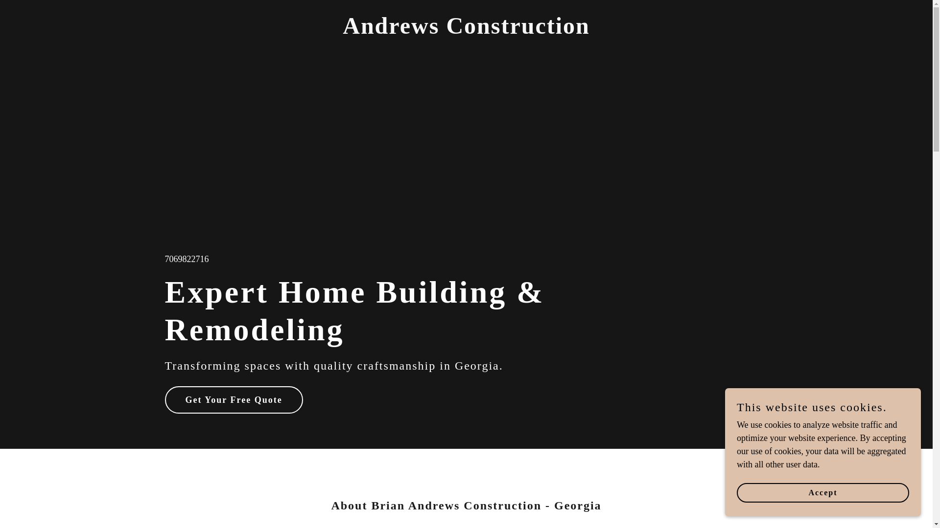 website screenshot of https://brianandrewsconstruction.com/