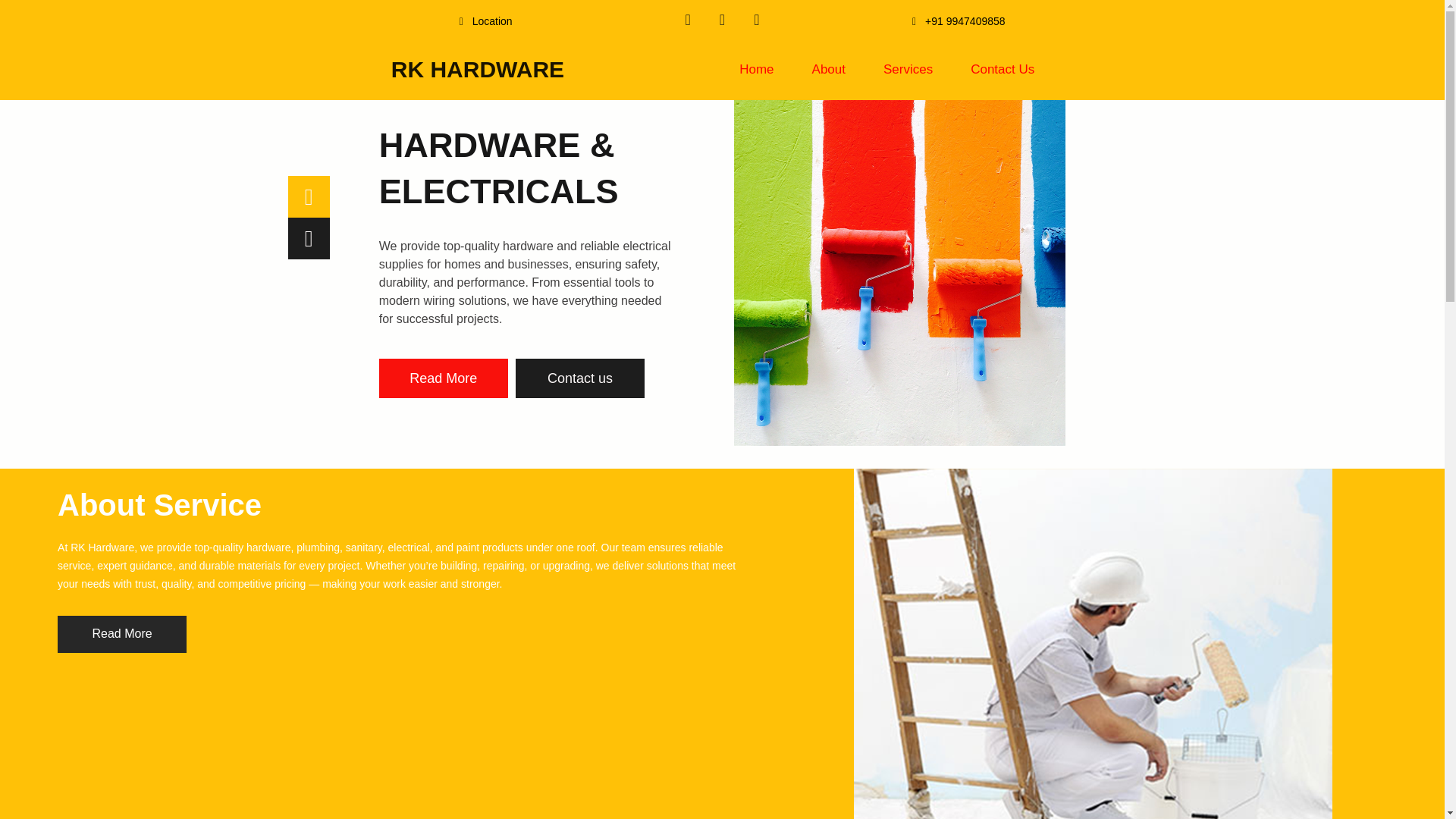 website screenshot of https://rkhardwares.info/