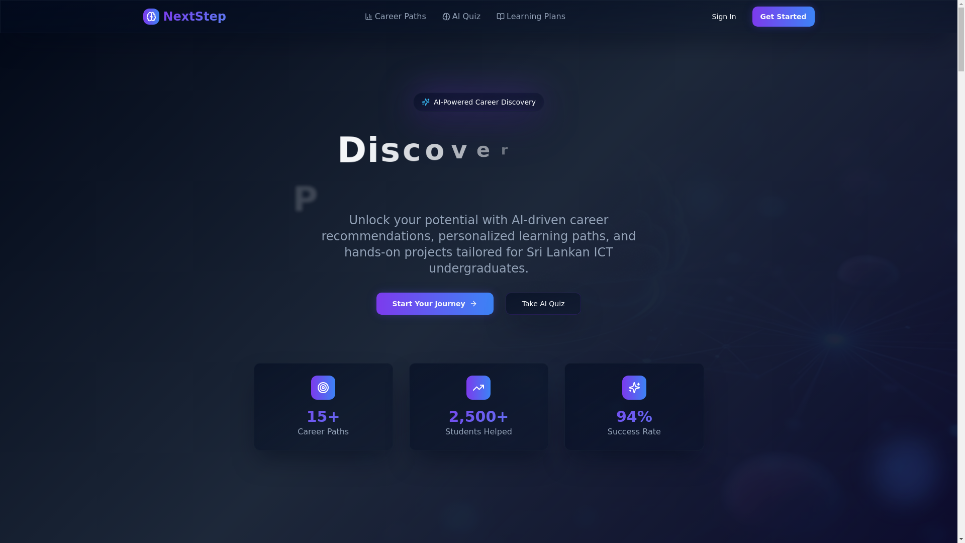 website screenshot of https://nextstep-usj.pages.dev/