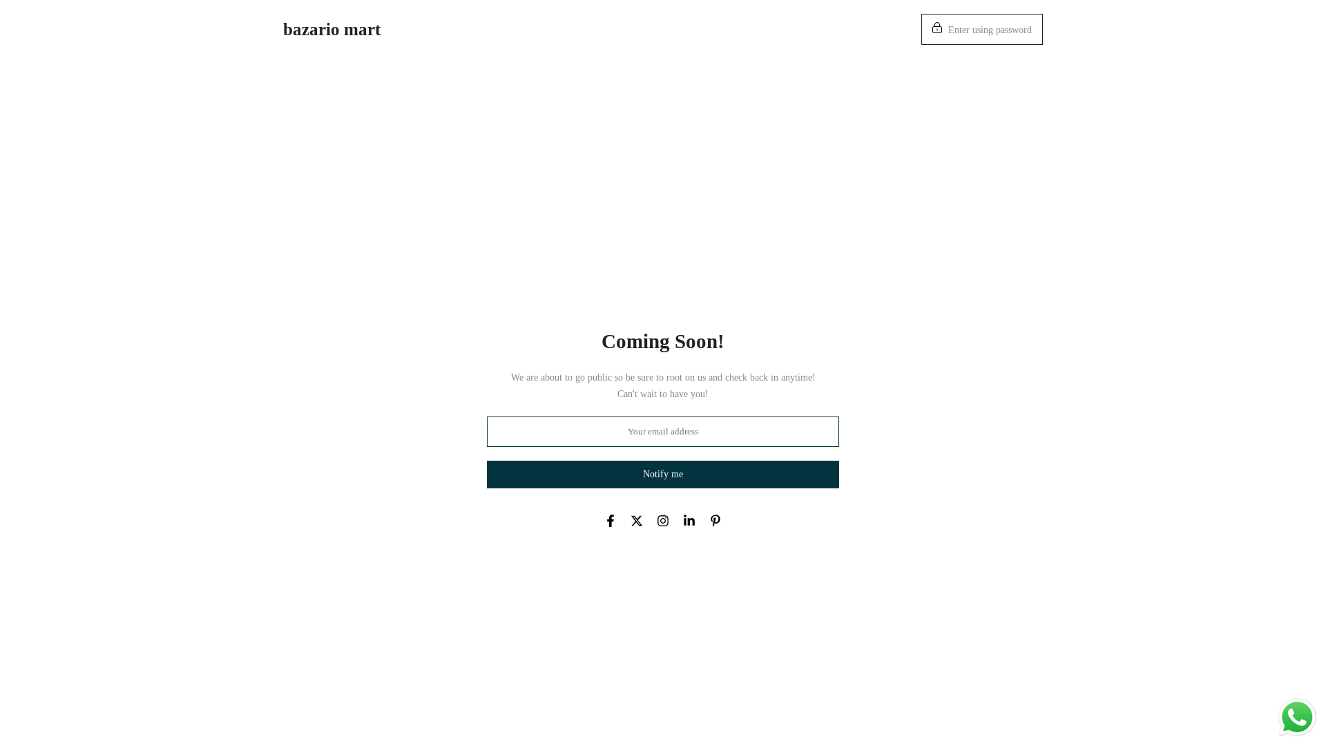 website screenshot of https://bazariomart.online/