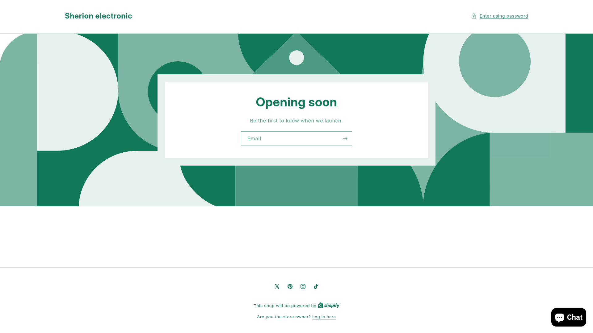 website screenshot of https://sherionelectronic.com/