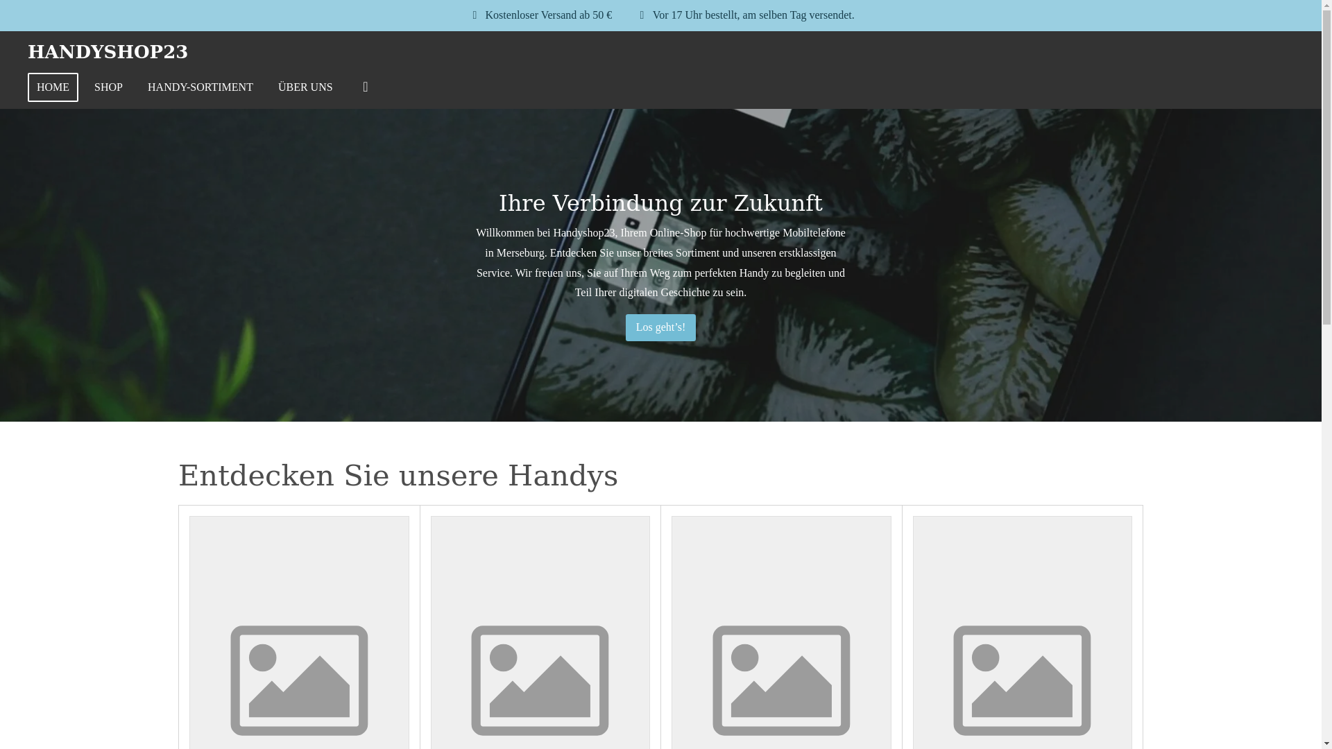website screenshot of https://handyshop23.de/