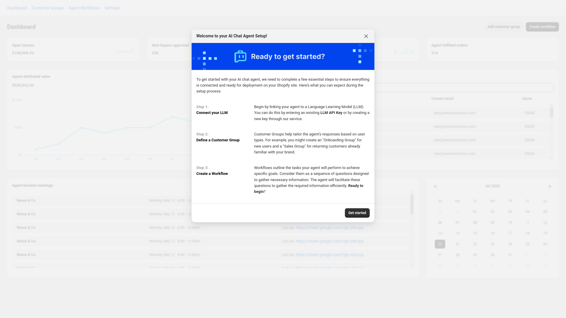 website screenshot of https://ideabosque-ai-agent-admin.pages.dev/
