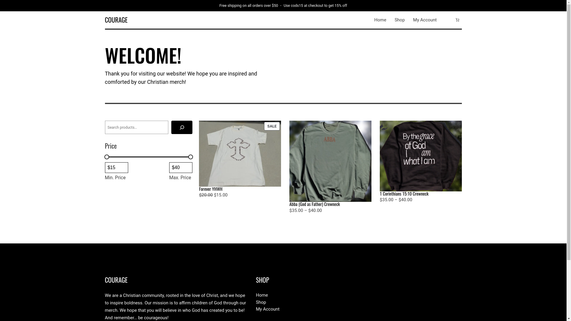 website screenshot of https://couragevalley.com/