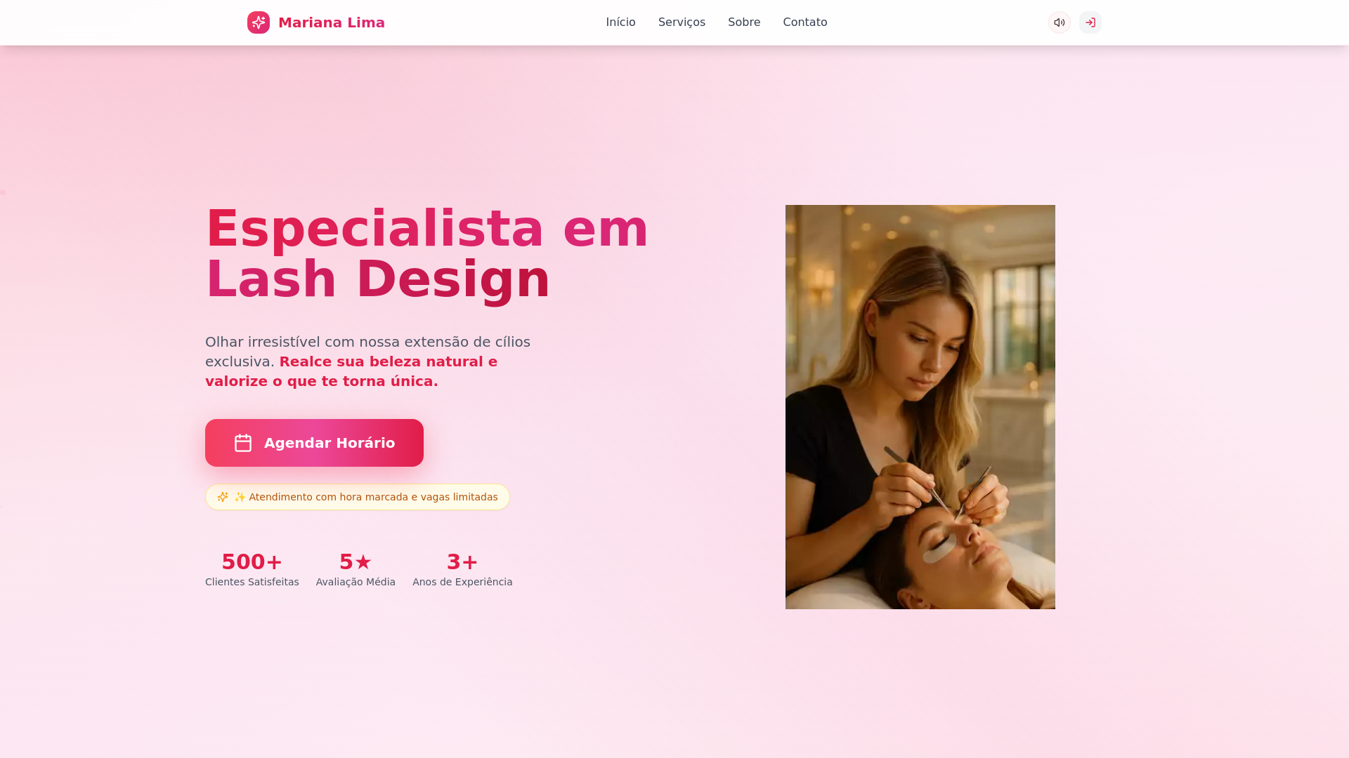 website screenshot of https://suaagendavip.pages.dev/