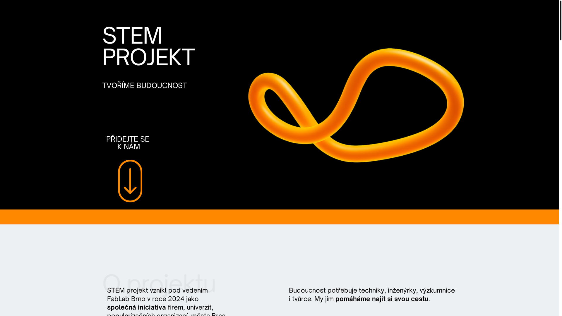 website screenshot of https://stemproject.cz/