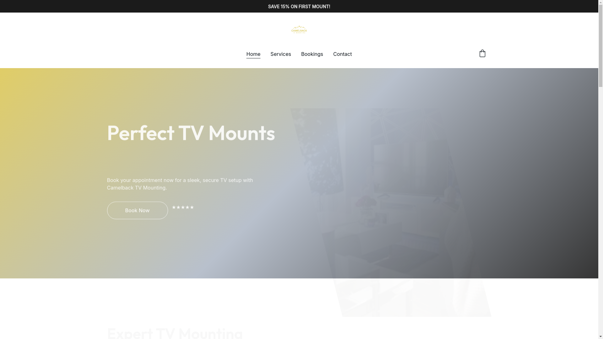 website screenshot of https://camelbacktvmounting.com/