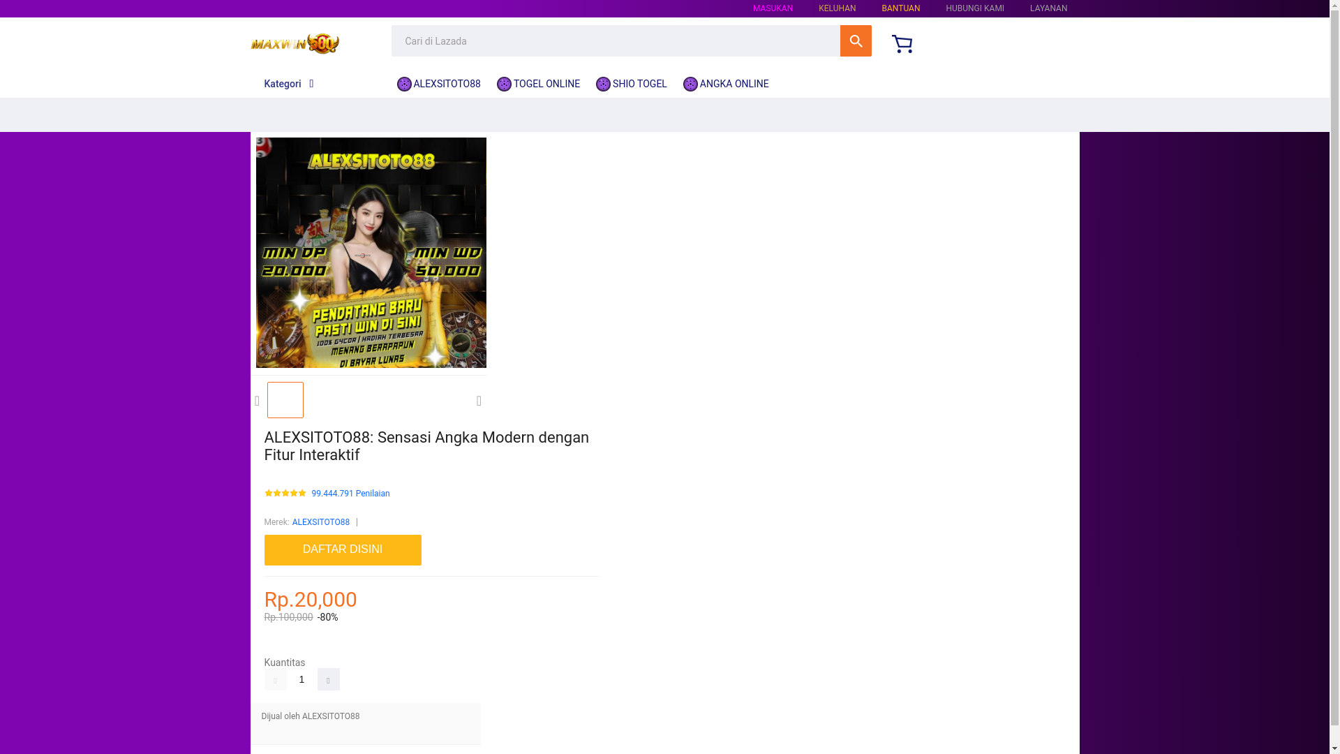 website screenshot of https://alexsitoto88.com/