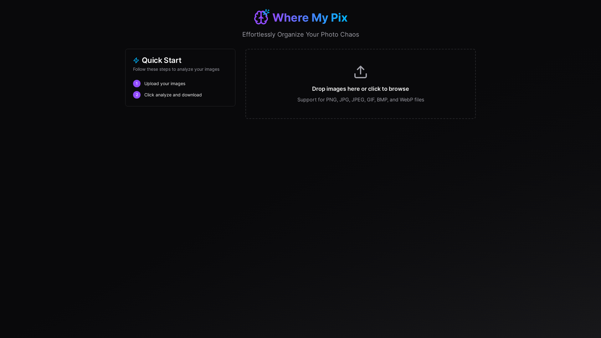 website screenshot of https://mypictur.es/