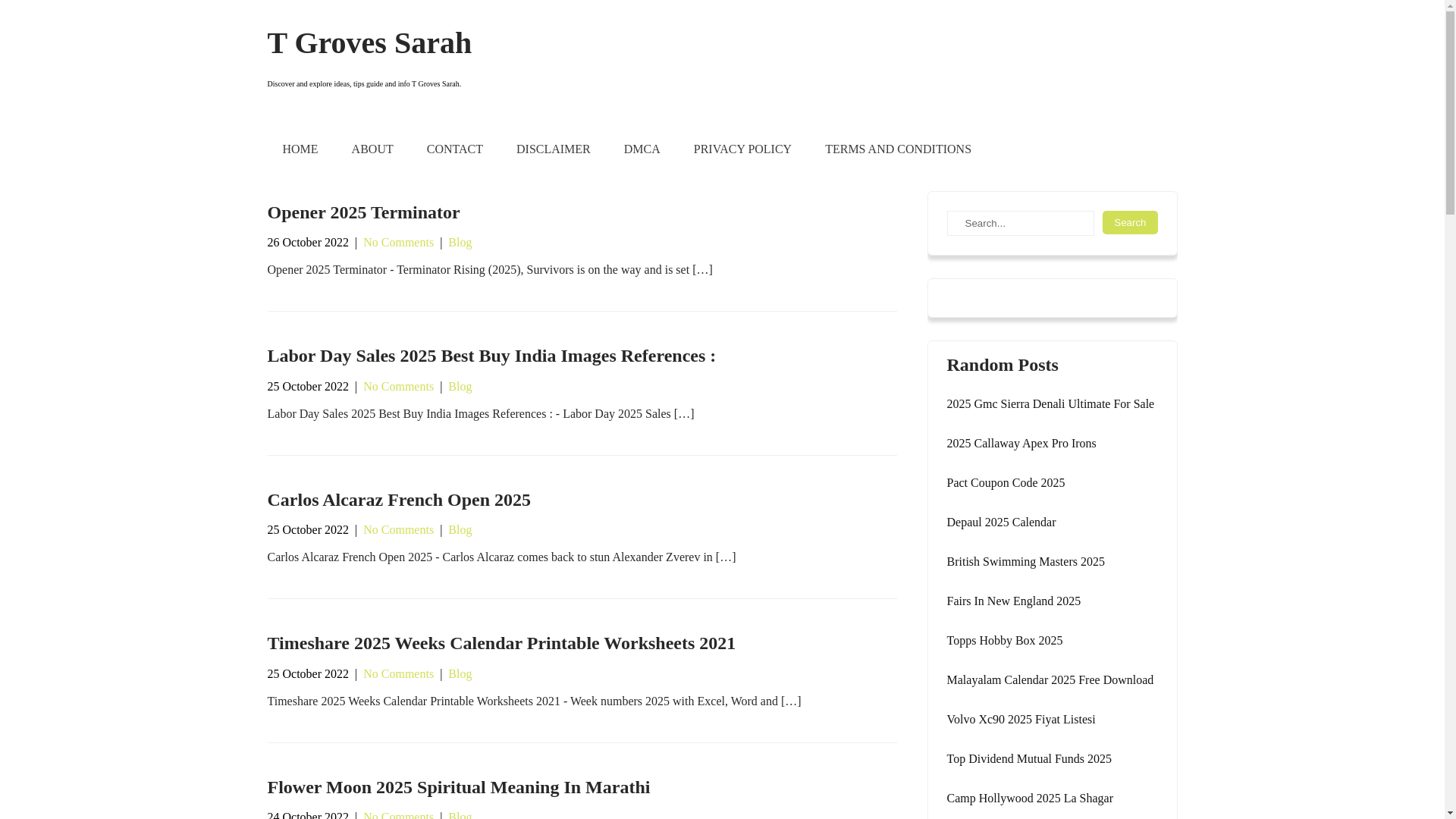 website screenshot of https://tgrovessarah.pages.dev/