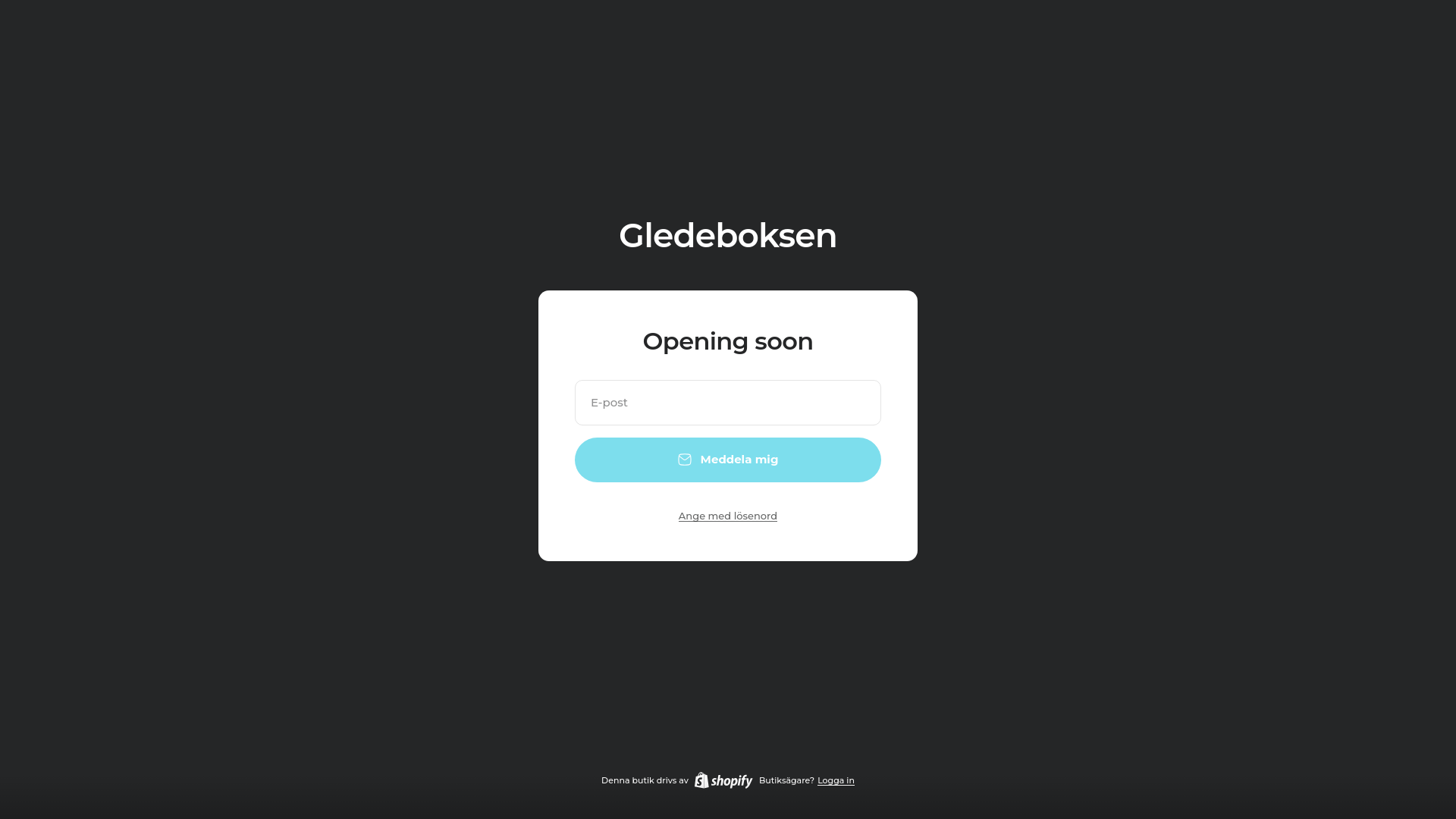 website screenshot of https://gledeboksen.com/