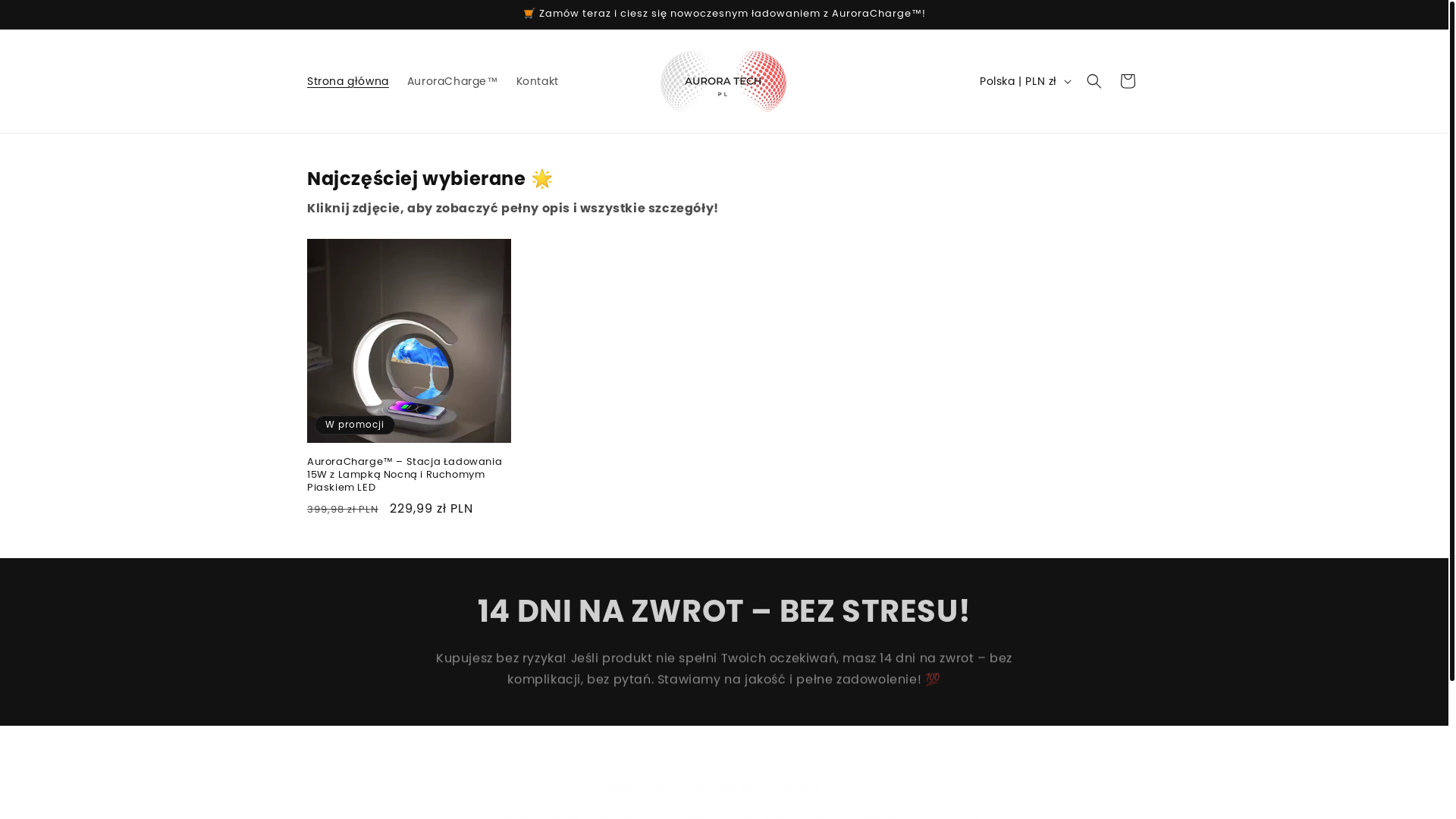 website screenshot of https://auroratech.com.pl/