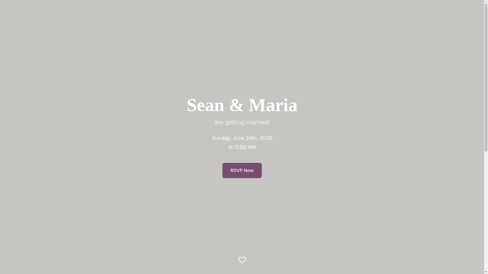 website screenshot of https://seanmaria.com/