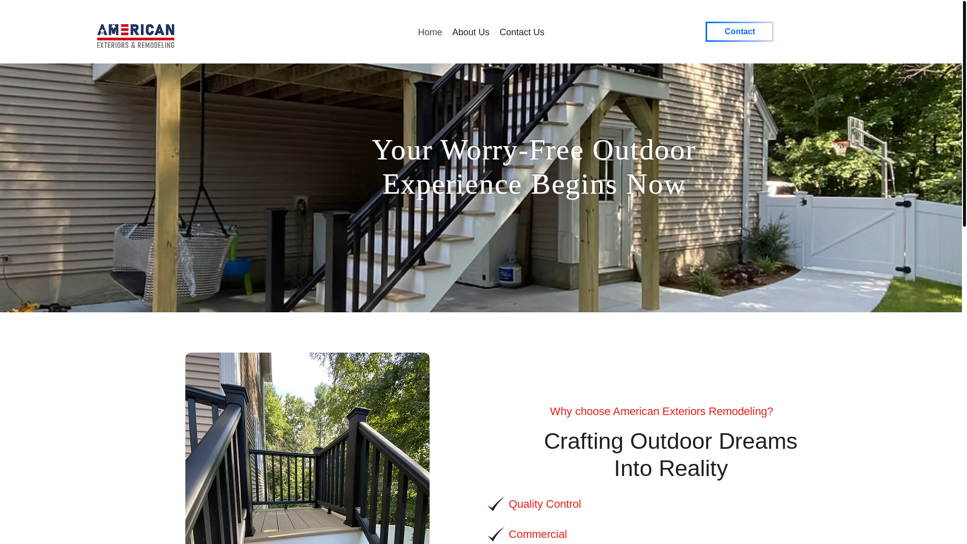 website screenshot of https://americanexteriorsremodeling.com/