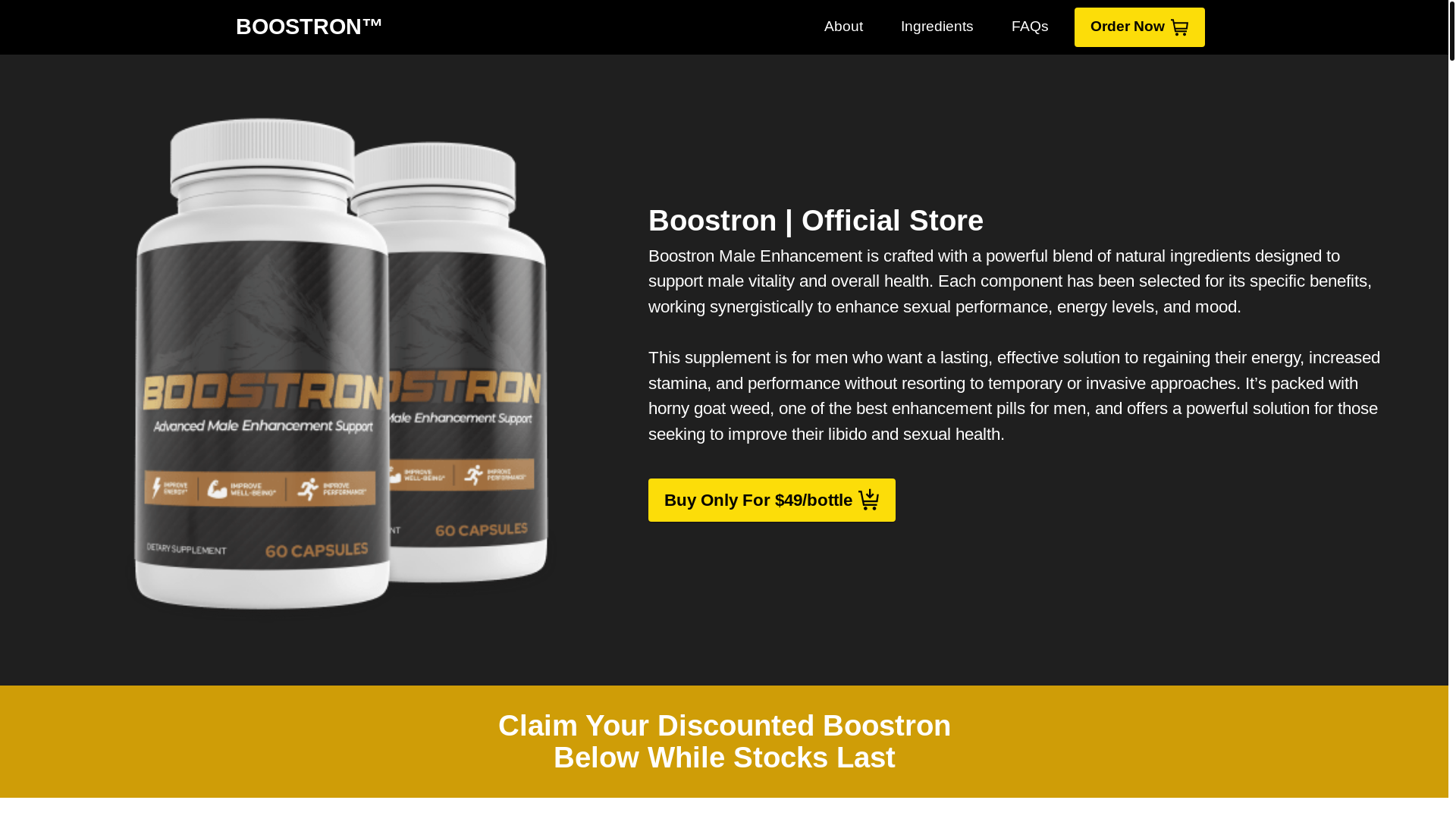 website screenshot of https://boostron-boostron.com/