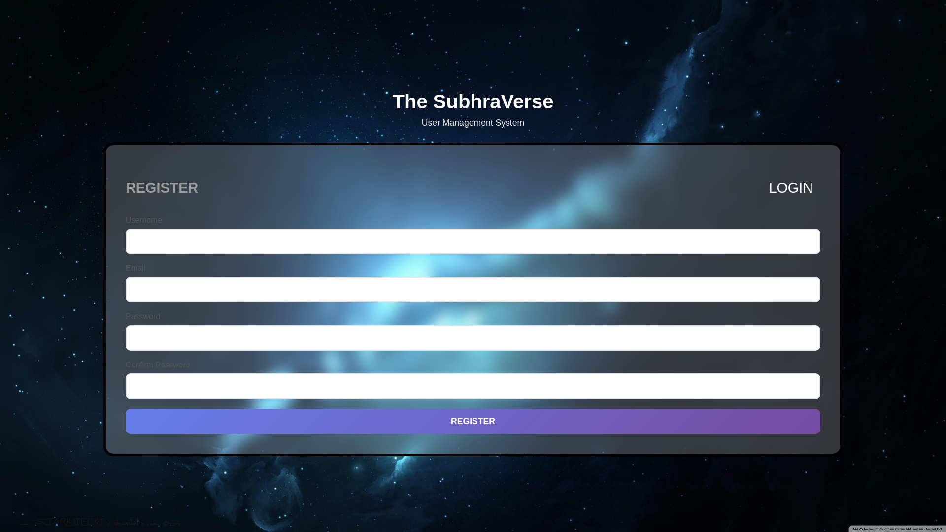 website screenshot of https://the-subhraverse.pages.dev/