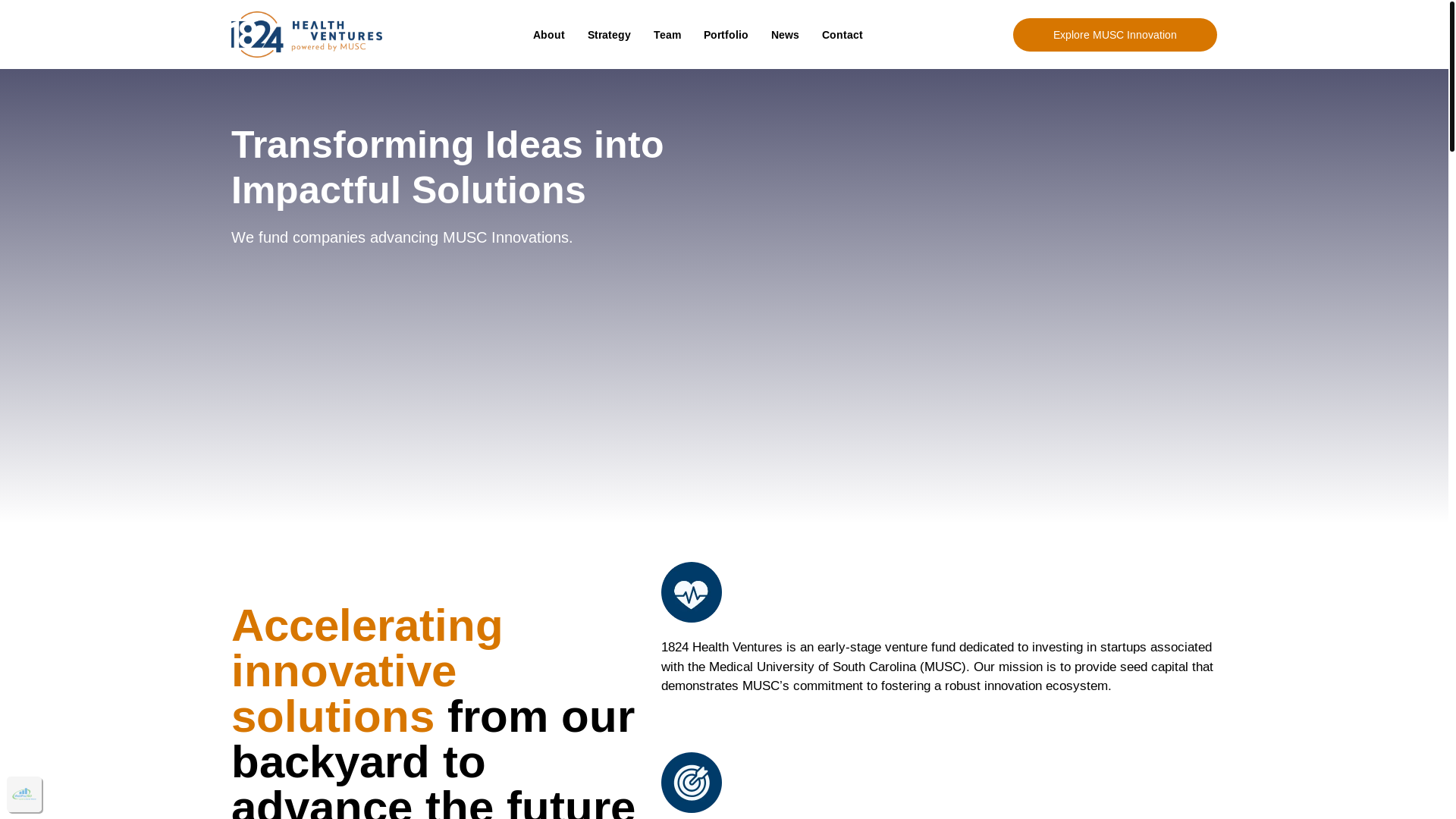 website screenshot of https://1824healthventures.com/
