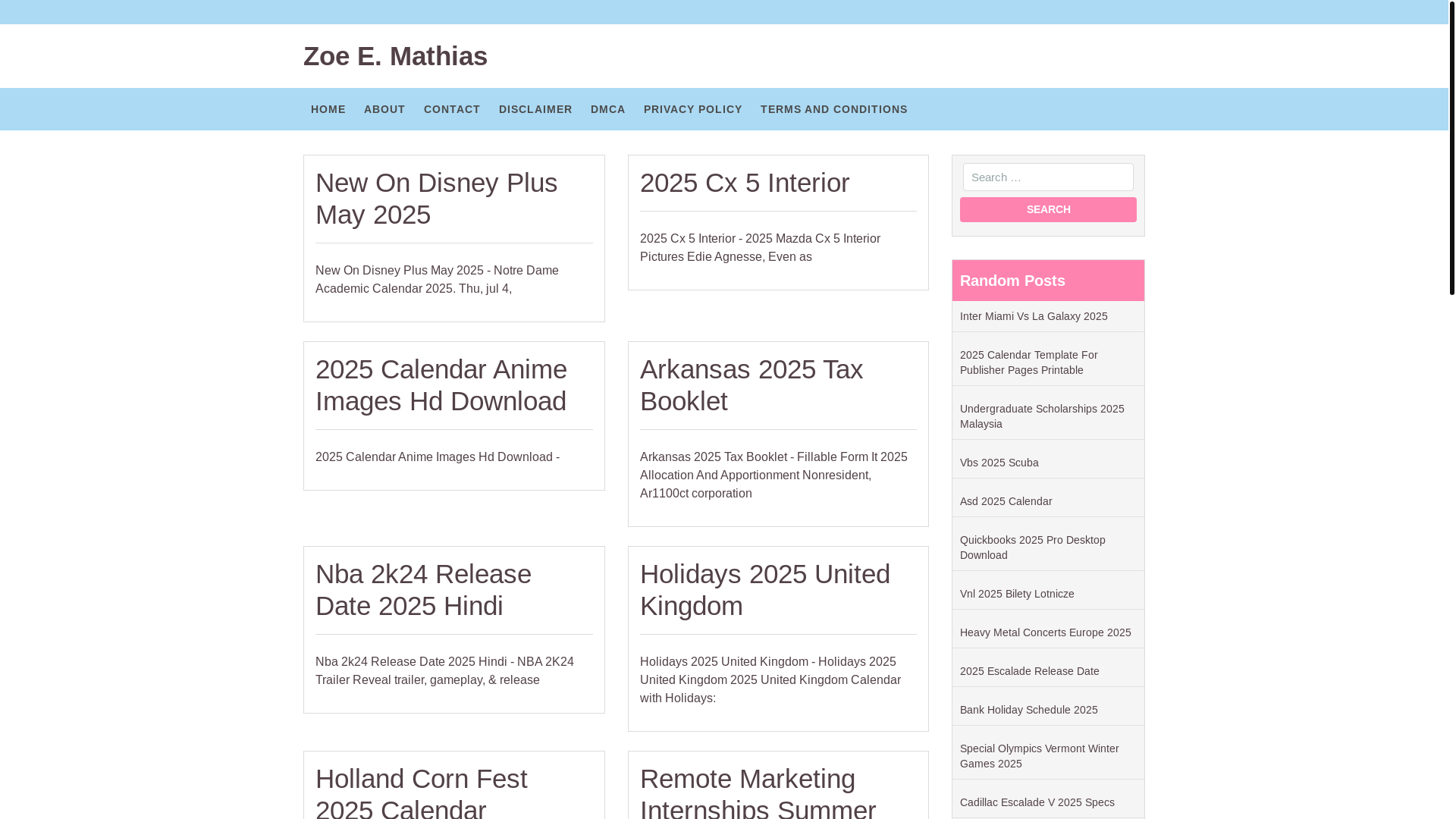 website screenshot of https://zoeemathias.pages.dev/