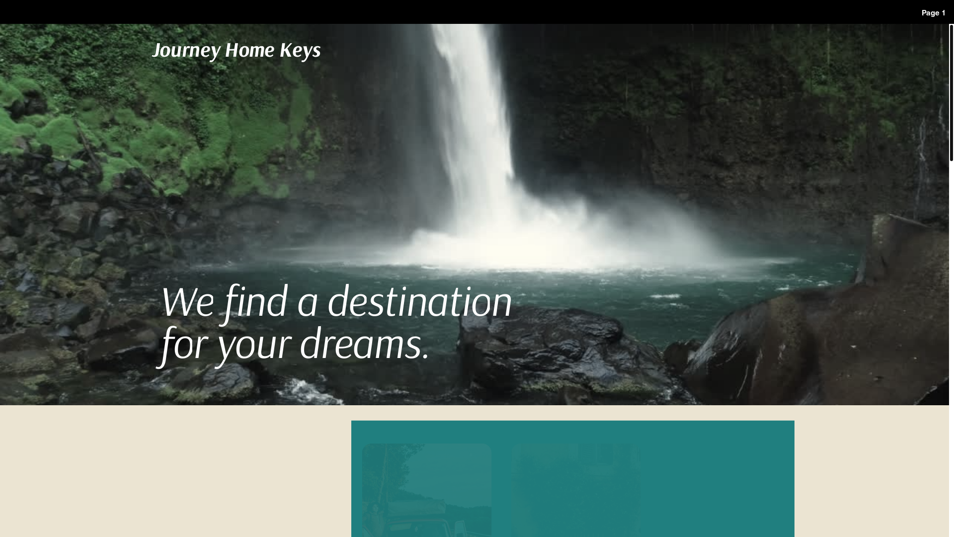 website screenshot of https://journeyhomekeys.in/