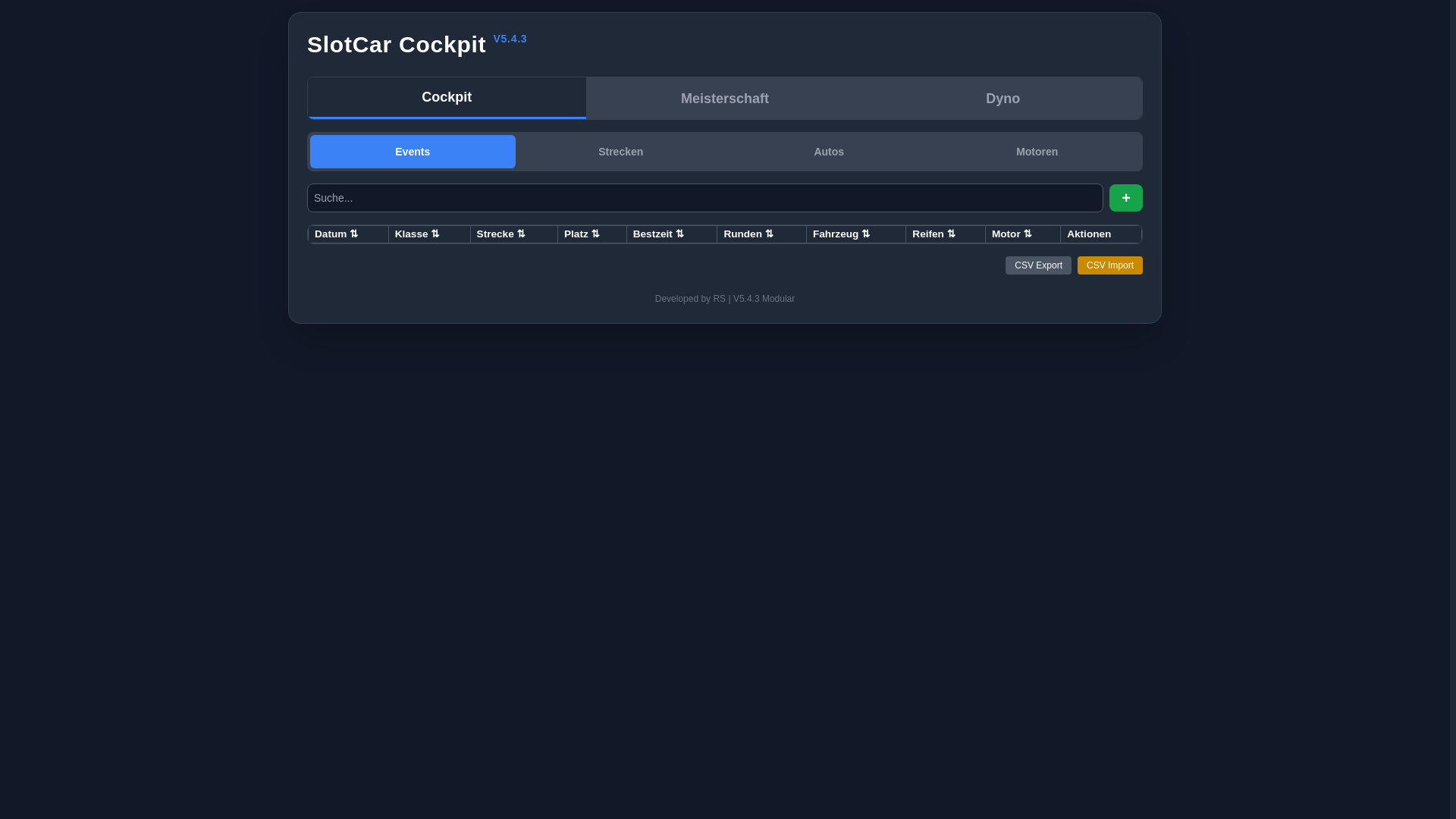 website screenshot of https://race-cockpit.de/