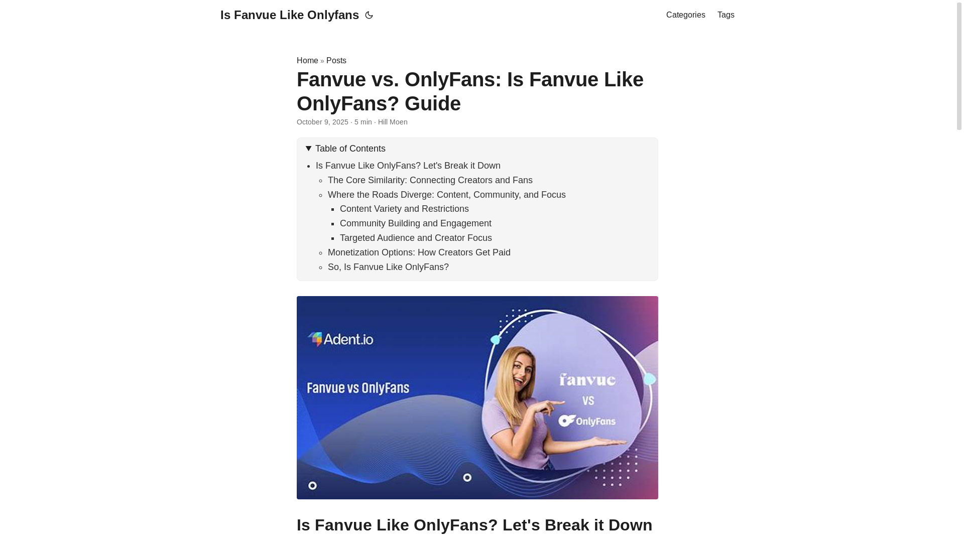 website screenshot of https://is-fanvue-like-onlyfans.pages.dev/