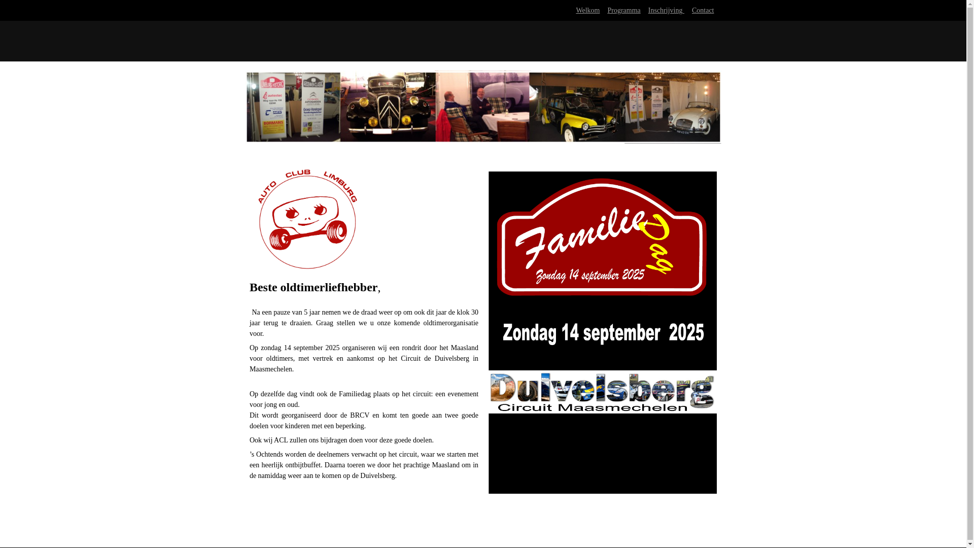 website screenshot of https://autoclublimburg.be/
