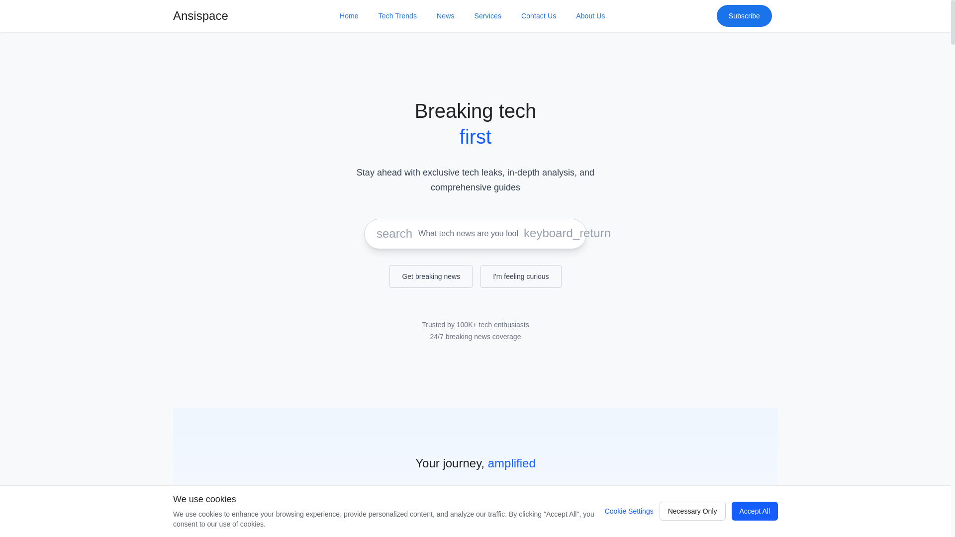 website screenshot of https://ansispace.com/