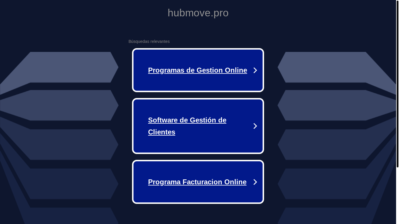 website screenshot of https://hubmove.pro/