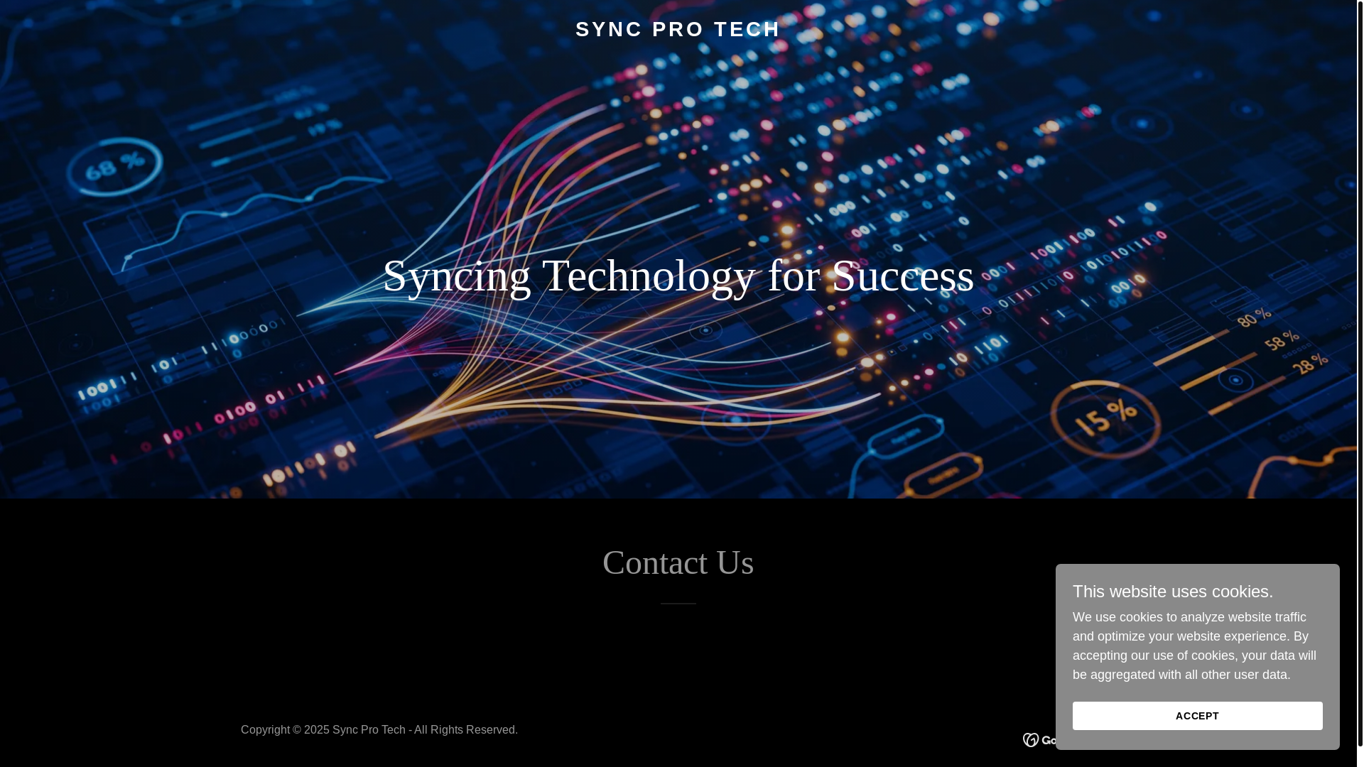 website screenshot of https://syncprotech.in/