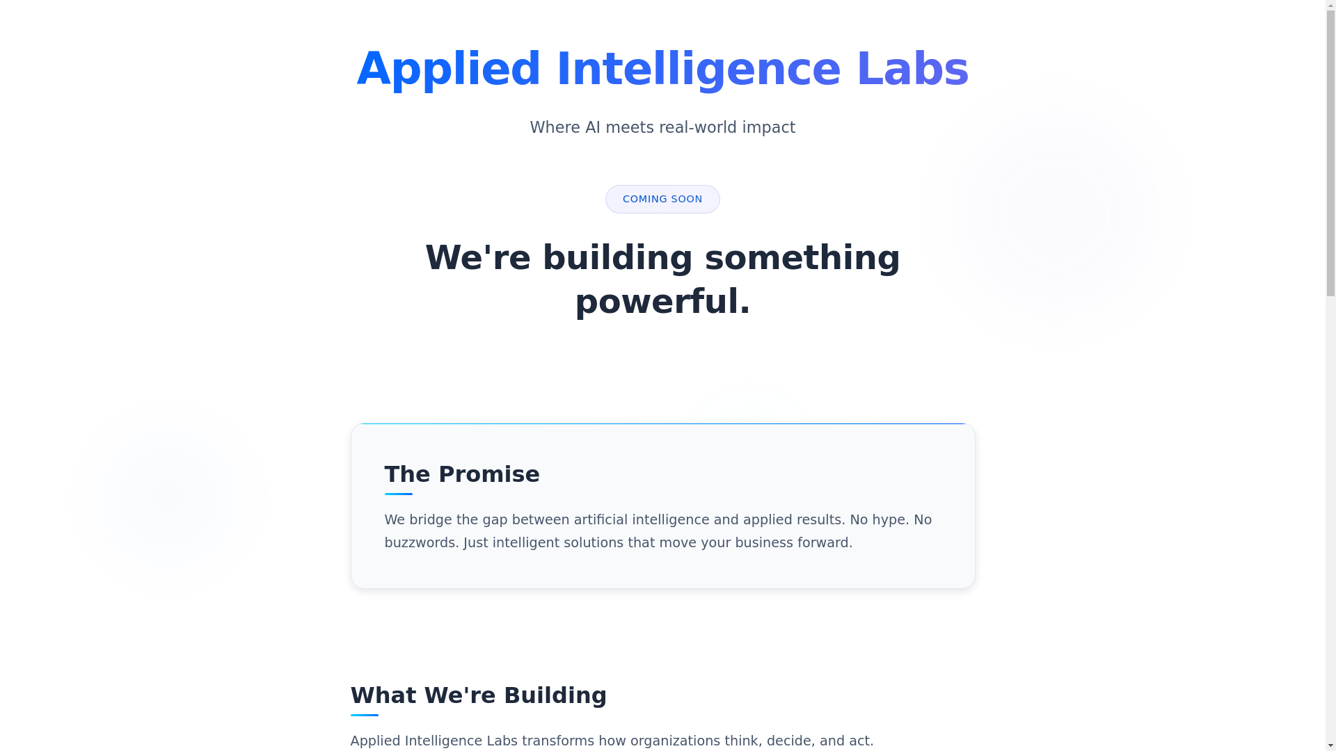 website screenshot of https://applied-intelligence-labs.pages.dev/