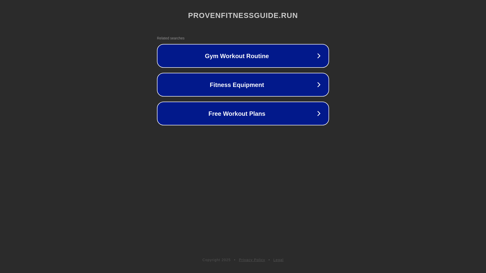 website screenshot of https://provenfitnessguide.run/