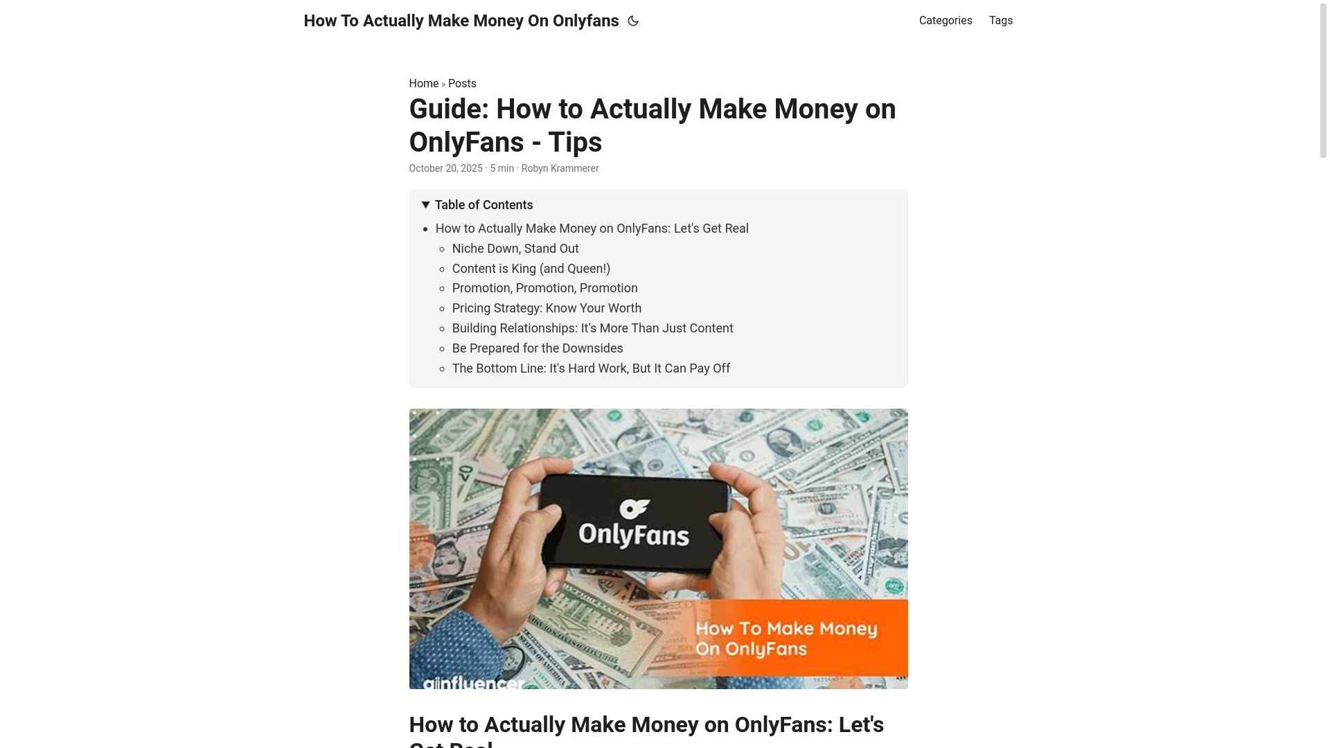 website screenshot of https://how-to-actually-make-money-on-onlyfans.pages.dev/