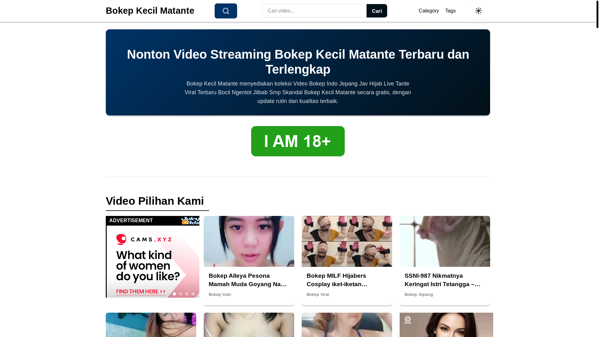website screenshot of https://bokepkecilmatante.pages.dev/