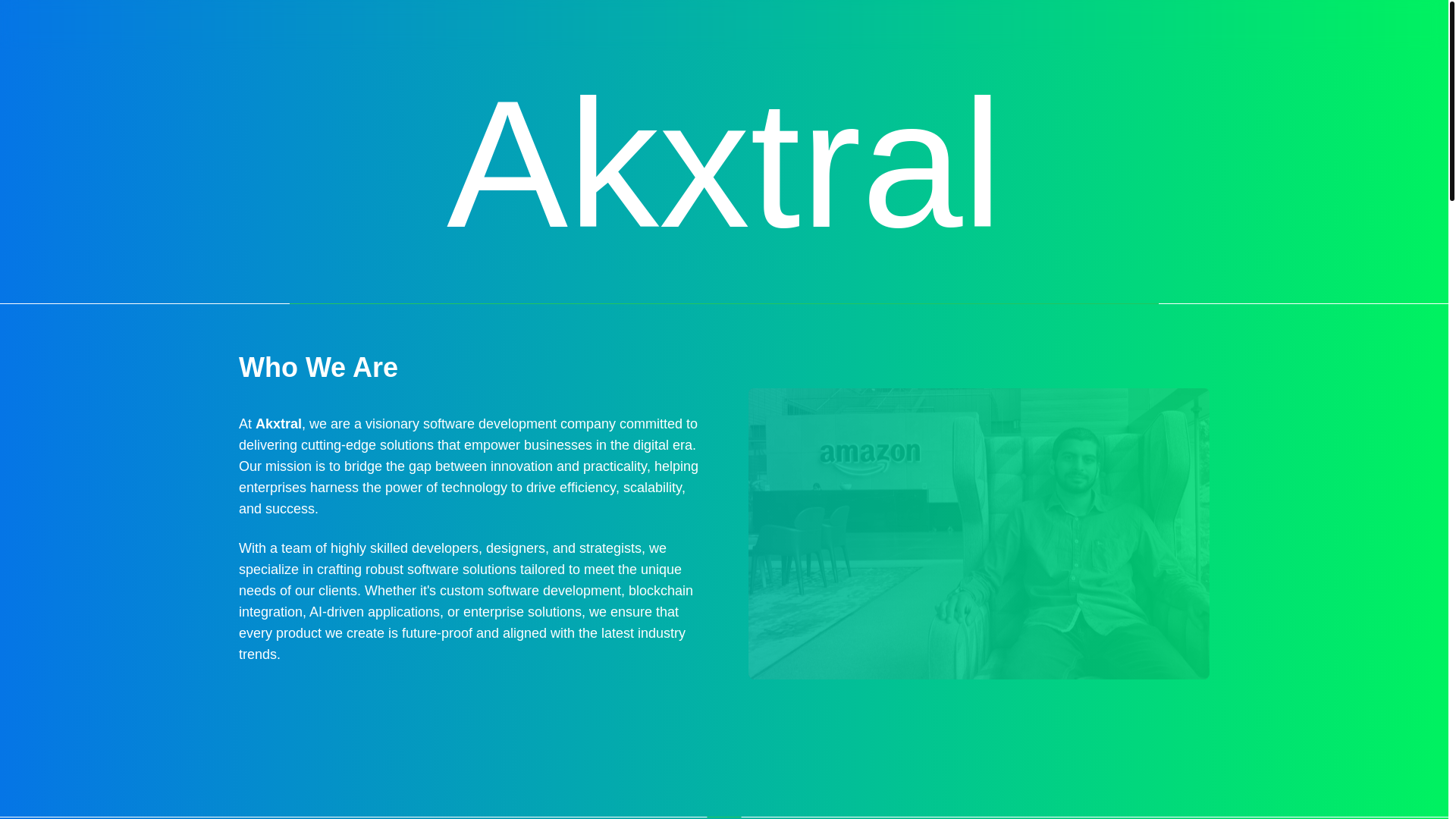 website screenshot of https://akxtral.com/