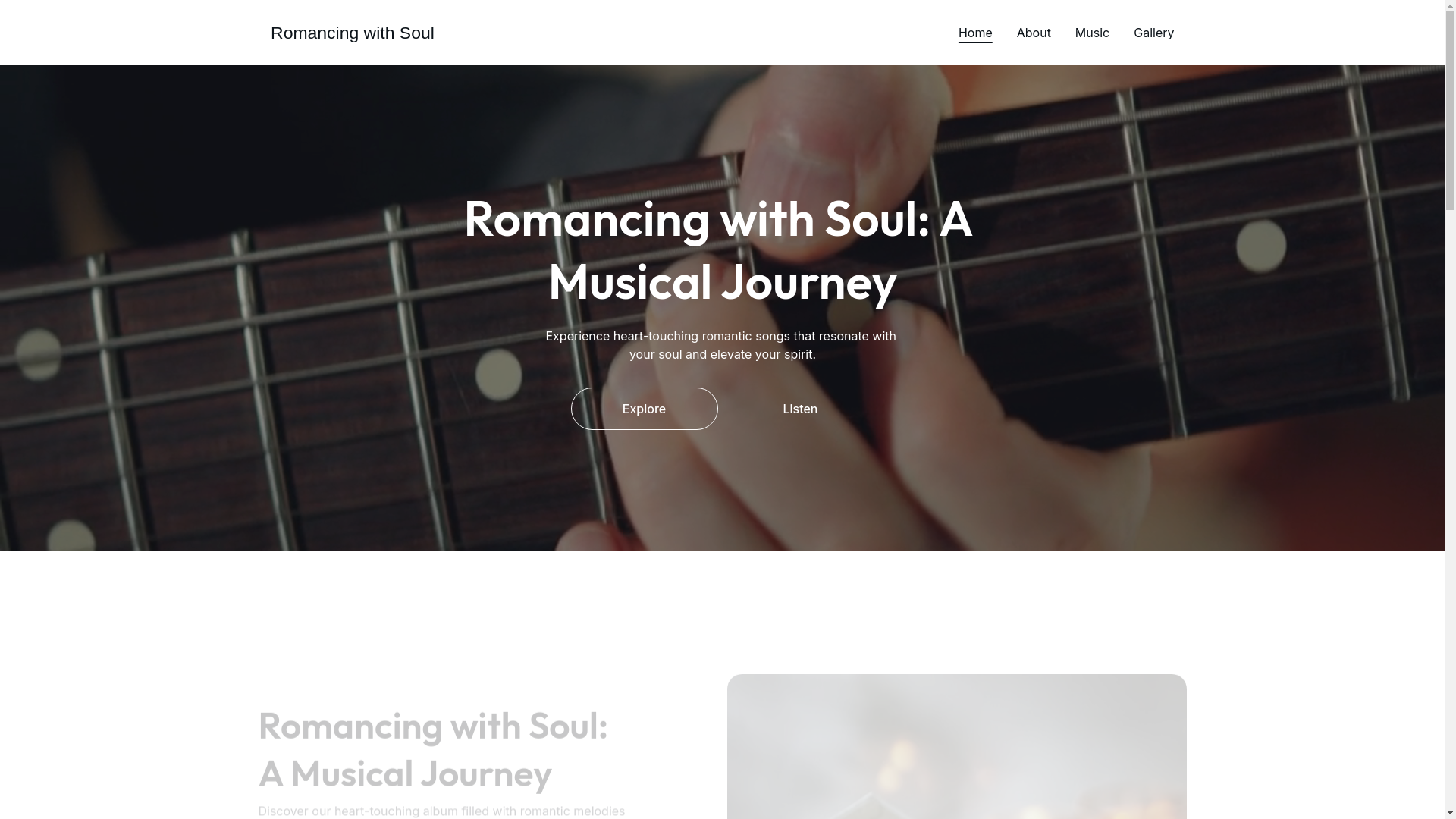 website screenshot of https://romancingwithsoul.com/