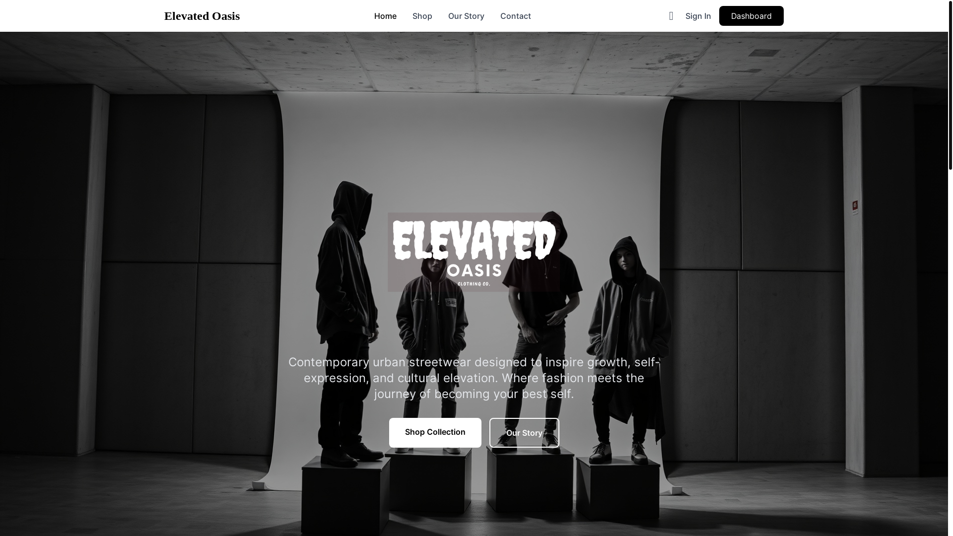 website screenshot of https://elevatedoasis.link/
